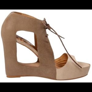 MATIKO wedge cut out heels